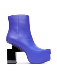 United Nude Botki Cubist Bootie 1094392016 Niebieski. Kolor: niebieski. Materiał: skóra