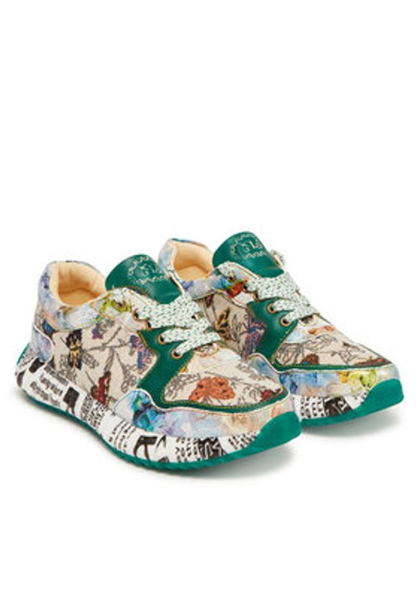 Laura Vita Sneakersy Burton 127 Kolorowy. Materiał: skóra. Wzór: kolorowy