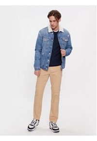 Tommy Jeans Kurtka jeansowa DM0DM17471 Niebieski Regular Fit. Kolor: niebieski. Materiał: bawełna