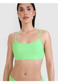4f - 4F Góra od bikini damska - zielona S. Kolor: zielony. Materiał: materiał, włókno, syntetyk, elastan