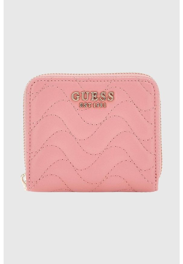 Guess - GUESS Różowy portfel damski Melisandra. Kolor: różowy. Materiał: skóra ekologiczna
