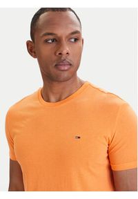 Tommy Jeans T-Shirt DM0DM20363 Pomarańczowy Slim Fit. Kolor: pomarańczowy. Materiał: bawełna #3