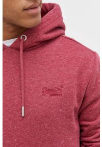 Superdry bluza męska kolor czerwony z kapturem melanżowa. Typ kołnierza: kaptur. Kolor: czerwony. Materiał: bawełna. Wzór: melanż #4