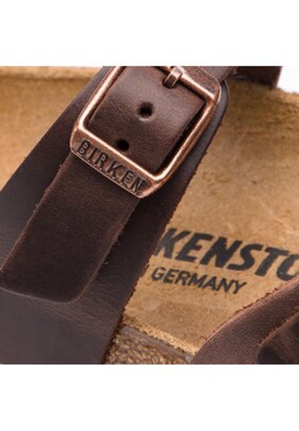 Birkenstock Japonki Mayari 0071023 Brązowy. Kolor: brązowy. Materiał: nubuk, skóra