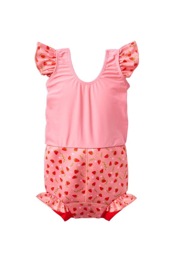 SPLASH ABOUT - Strój kąpielowy dziecięcy z pieluszką Splash About Happy Nappy Frills. Kolor: czerwony, różowy, wielokolorowy