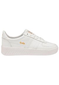 Buty do chodzenia damskie Gola Grandslam Leather. Zapięcie: sznurówki. Kolor: biały. Materiał: materiał, syntetyk. Szerokość cholewki: normalna. Sport: turystyka piesza