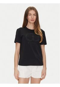 TwinSet - TWINSET T-Shirt 251TP2072 Czarny Regular Fit. Kolor: czarny. Materiał: bawełna #1