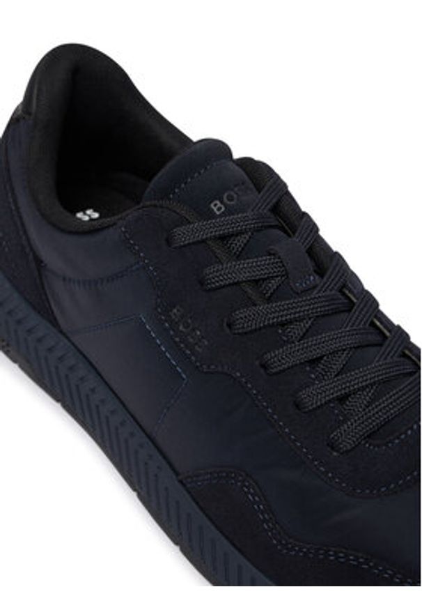 BOSS Sneakersy Titanium 50552895 Granatowy. Kolor: niebieski. Materiał: materiał