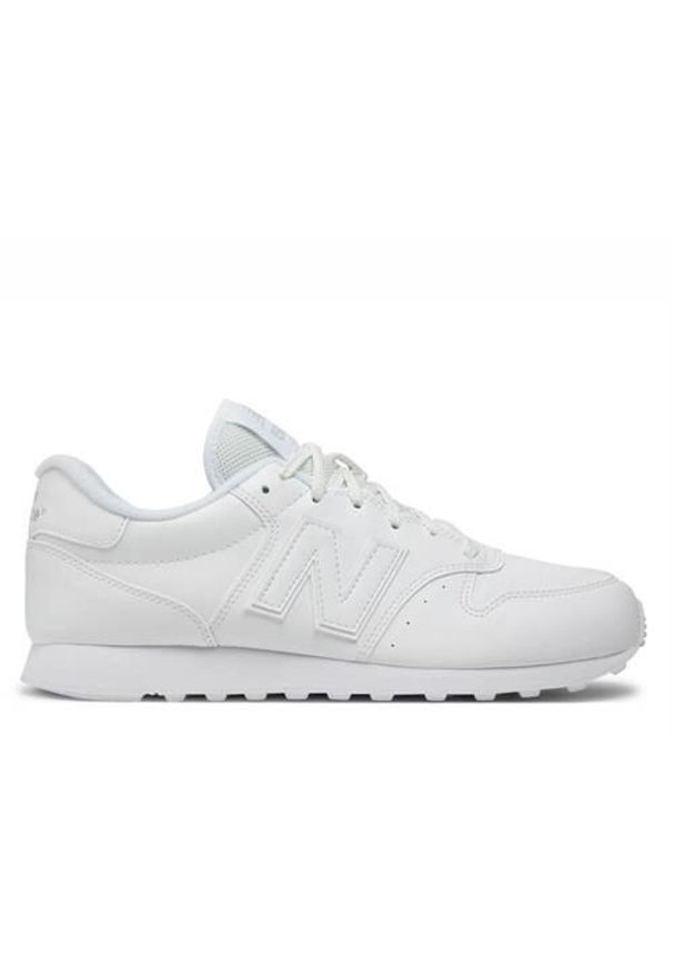 Buty do chodzenia męskie New Balance Nb 500. Kolor: biały. Materiał: materiał, syntetyk. Szerokość cholewki: normalna. Sport: turystyka piesza