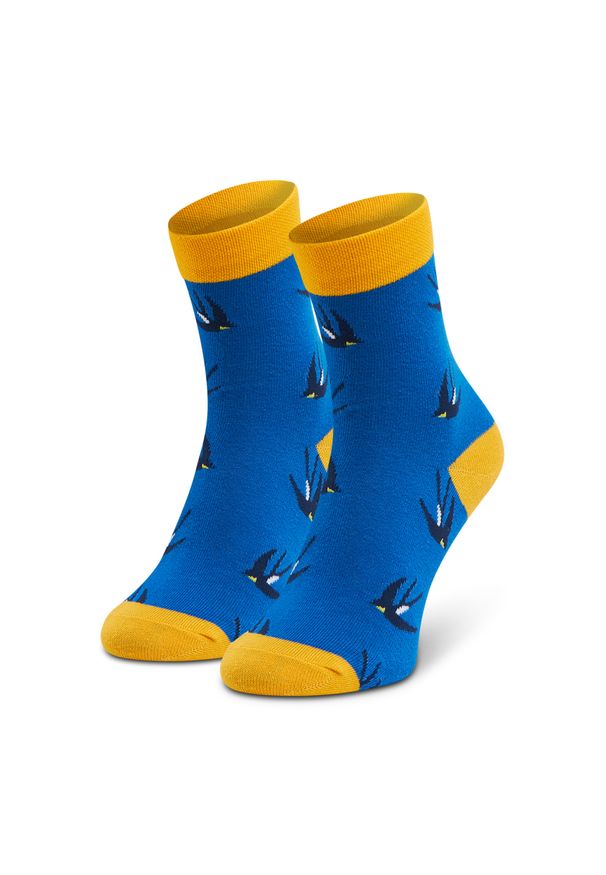 Dots Socks - Skarpety Wysokie Unisex DOTS SOCKS - DTS-SX-448-N Niebieski. Kolor: niebieski. Materiał: materiał, bawełna, elastan, poliamid
