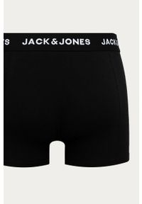Jack & Jones - Bokserki (3-pack). Kolor: czarny. Materiał: bawełna, dzianina, elastan. Wzór: gładki, nadruk #3