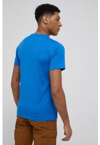columbia - Columbia T-shirt sportowy Zero Rules gładki. Kolor: niebieski. Materiał: skóra, dzianina, materiał. Wzór: gładki. Styl: sportowy #4
