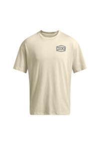 Koszulka męska Under Armour Project Rock Heavyweight Tools Of The Trade. Kolor: beżowy. Sport: fitness #1