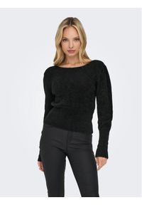 only - ONLY Sweter Lella 15260678 Czarny Slim Fit. Kolor: czarny. Materiał: syntetyk #1
