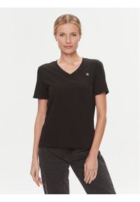Calvin Klein Jeans T-Shirt Embro Badge J20J222560 Czarny Regular Fit. Kolor: czarny. Materiał: bawełna #1