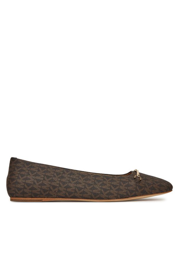 MICHAEL Michael Kors Baleriny Lena 40S5LEFP1B Brązowy. Kolor: brązowy. Materiał: skóra
