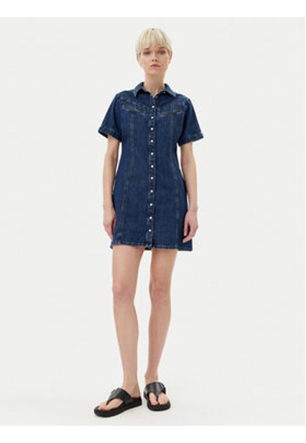 Levi's® Sukienka jeansowa Rinoa 001HR-0000 Niebieski Standard Fit. Kolor: niebieski. Materiał: bawełna