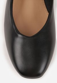 Renee - Czarne Balerinki w Stylu Mary Jane z Paskiem z Cyrkoniami Cireris. Okazja: na imprezę. Zapięcie: pasek. Kolor: czarny. Materiał: jeans. Styl: elegancki, klasyczny #5