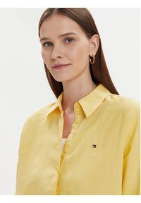 TOMMY HILFIGER - Tommy Hilfiger Koszula WW0WW42037 Żółty Relaxed Fit. Kolor: żółty. Materiał: len #4