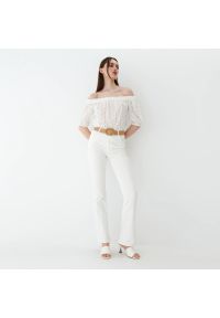 Mohito - Bawełniana bluzka - Biały. Kolor: biały. Materiał: bawełna