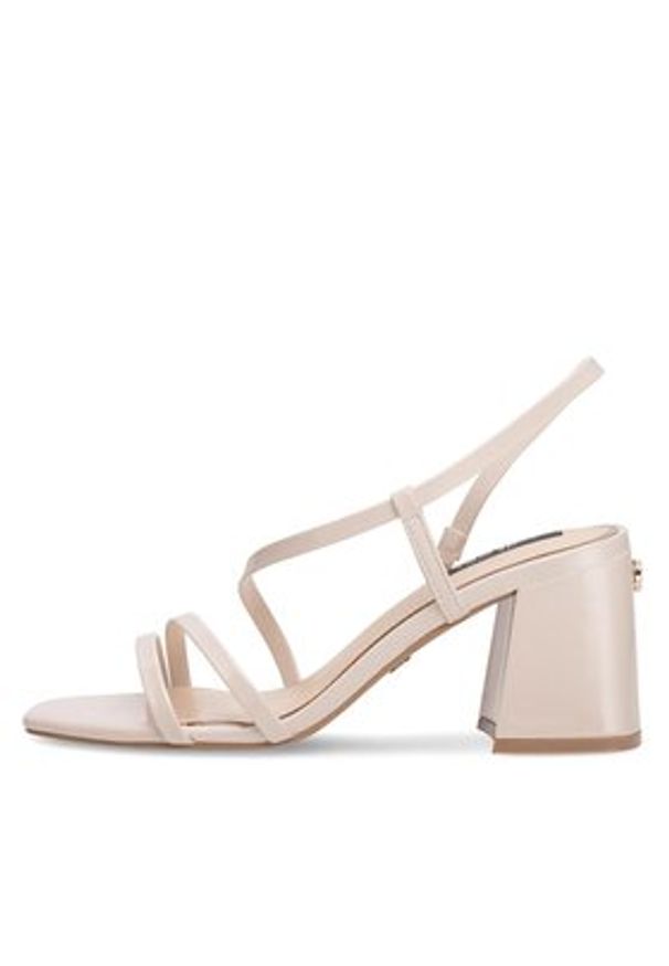 Nine West Sandały WFA2642-1 Beżowy. Kolor: beżowy. Materiał: syntetyk, skóra