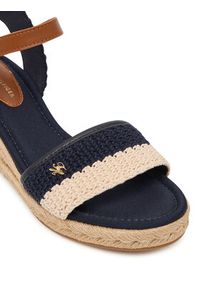 TOMMY HILFIGER - Tommy Hilfiger Espadryle Mid Espad Wedge Crochet FW0FW09516 Granatowy. Kolor: niebieski. Materiał: materiał #6