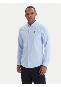 Aeronautica Militare Koszula 261CA1320UCT03532 Błękitny Regular Fit. Kolor: niebieski. Materiał: bawełna #1