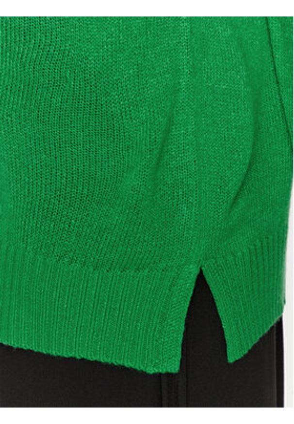 Vila Golf 14088953 Zielony Regular Fit. Typ kołnierza: golf. Kolor: zielony. Materiał: syntetyk