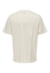 Only & Sons T-Shirt 22022532 Biały Relaxed Fit. Kolor: biały. Materiał: bawełna #4