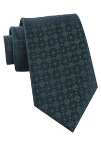 Krawat Męski - Chattier - Ciemna Zieleń, Grochy. Materiał: tkanina. Wzór: grochy. Styl: klasyczny, wizytowy, elegancki
