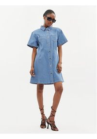 Custommade Sukienka jeansowa Jamilah Dots 999449457 Niebieski Regular Fit. Kolor: niebieski. Materiał: bawełna #2