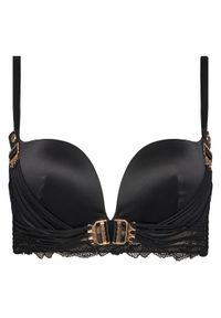 Hunkemöller Biustonosz z fiszbiną Avela 302375 Czarny. Kolor: czarny. Materiał: syntetyk