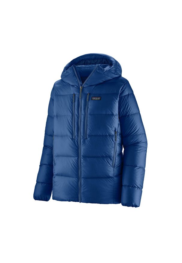 Kurtka puchowa męska Patagonia Fitz Roy Down Hoody. Kolor: niebieski. Materiał: puch. Sport: turystyka piesza