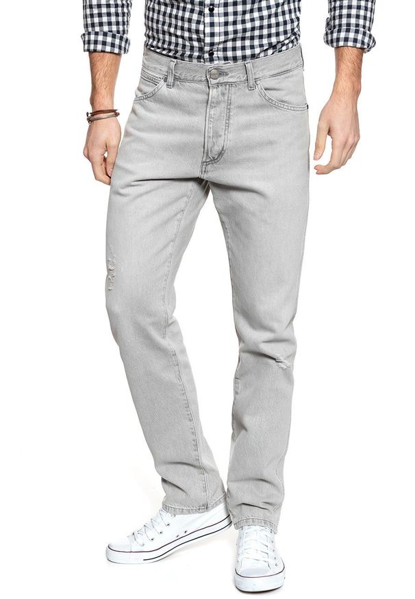 Wrangler - WRANGLER SPODNIE MĘSKIE SLIDER ICY GREY W18RRJ28C 112127392