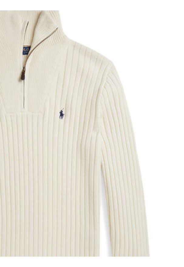 Polo Ralph Lauren Sweter 710974167003 Beżowy Regular Fit. Typ kołnierza: polo. Kolor: beżowy. Materiał: bawełna