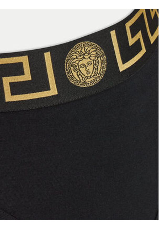 VERSACE - Versace Figi klasyczne z wysokim stanem AUD01050 1A10011 Czarny. Stan: podwyższony. Kolor: czarny. Materiał: bawełna