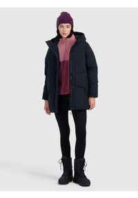 4f - 4F Kurtka puchowa z wypełnieniem syntetycznym damska - czarna L. Okazja: na co dzień. Kolekcja: moda ciążowa. Kolor: czarny. Materiał: syntetyk, puch. Sezon: zima. Styl: casual #2