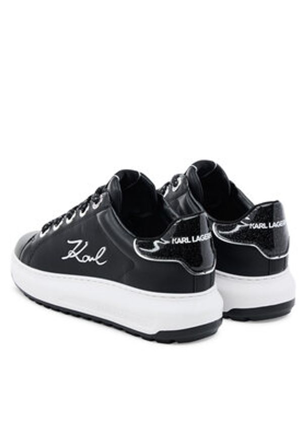Karl Lagerfeld - KARL LAGERFELD Sneakersy KL67518 Czarny. Kolor: czarny. Materiał: skóra