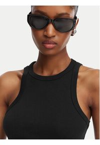 Hugo - HUGO Top The Plain Tank 50515651 Czarny Slim Fit. Kolor: czarny. Materiał: bawełna #4