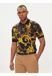 Versace Jeans Couture Polo 76GAG6S0 Czarny Regular Fit. Typ kołnierza: polo. Kolor: czarny. Materiał: bawełna