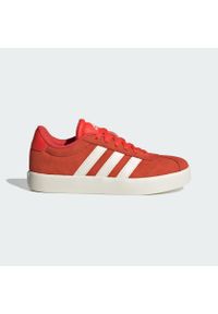 Adidas - Buty VL Court 3.0 Kids. Kolor: biały, czerwony, wielokolorowy. Materiał: zamsz, materiał