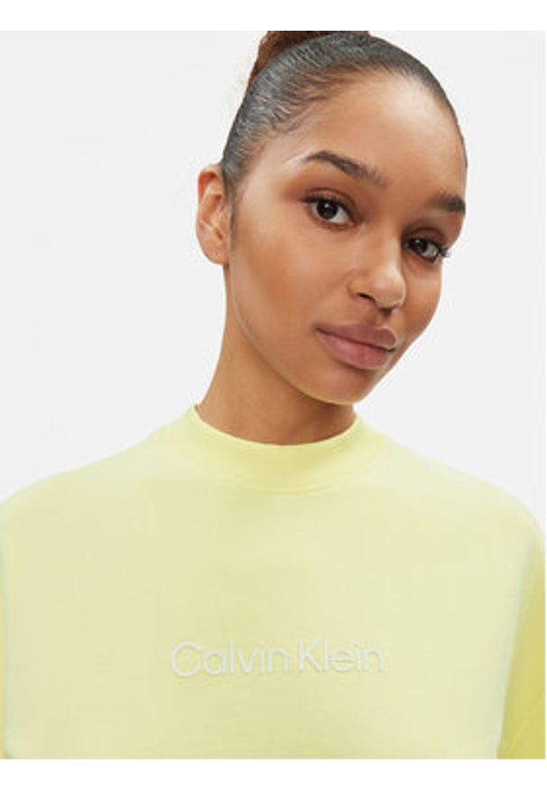 Calvin Klein Bluza Hero Logo K20K205450 Żółty Regular Fit. Kolor: żółty. Materiał: bawełna