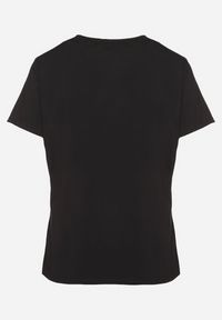 Born2be - Czarny T-shirt z Bawełny w Klasycznym Stylu Venamia. Kolor: czarny. Materiał: bawełna. Styl: klasyczny #7