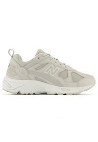 Buty unisex New Balance CM878JS1 – beżowe. Kolor: beżowy. Materiał: zamsz, guma. Szerokość cholewki: normalna