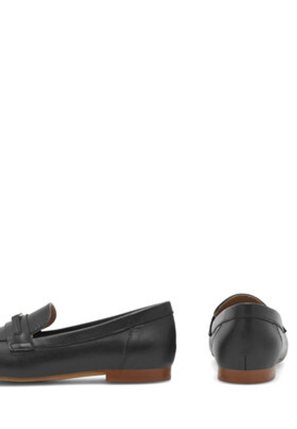 Gino Rossi - GINO ROSSI Loafersy AMBER-23453PE Czarny. Kolor: czarny. Materiał: skóra