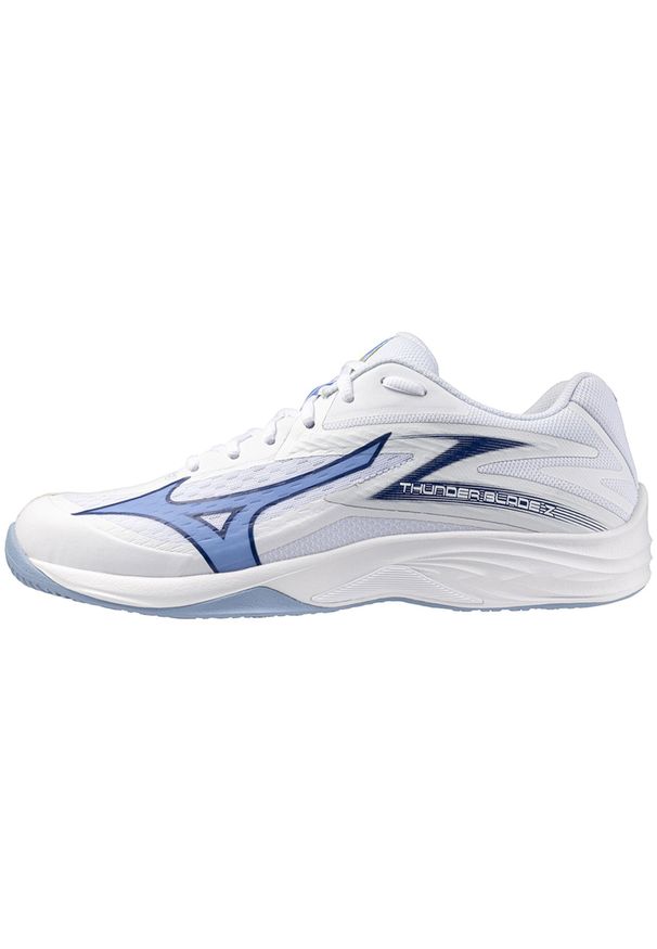 Buty halowe Mizuno Thunder Blade Z. Kolor: niebieski, biały, wielokolorowy. Sport: turystyka piesza
