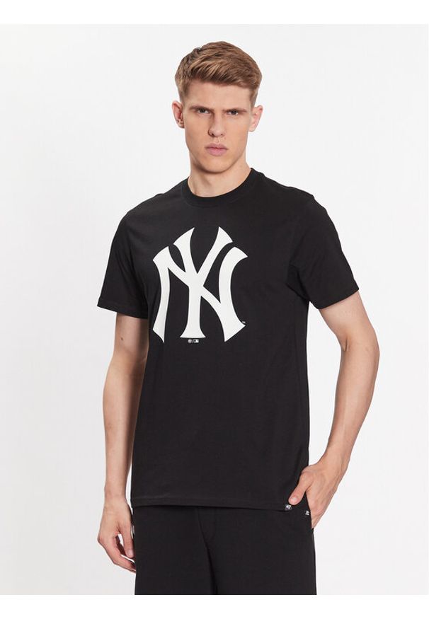 47 Brand T-Shirt MLB New York Yankees Imprint 47 Echo Tee BB017TEMIME544088JK Czarny Regular Fit. Kolor: czarny. Materiał: bawełna