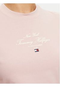 TOMMY HILFIGER - Tommy Hilfiger Sukienka codzienna WW0WW43830 Różowy Regular Fit. Okazja: na co dzień. Kolor: różowy. Materiał: bawełna. Typ sukienki: proste. Styl: casual #4