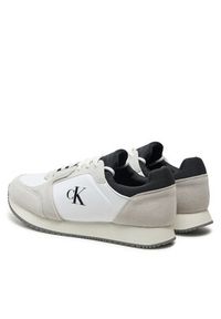 Calvin Klein Jeans Sneakersy Retro Sock Runner Mg Wmm YM0YM01152 Biały. Kolor: biały. Materiał: skóra #4