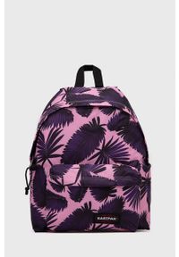 Eastpak plecak damski kolor fioletowy duży wzorzysty. Kolor: fioletowy